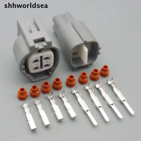 shhworldsea 5/30/100sets kit 4 pin 2.2mm 6188-0517 waterproof auto bulkhead electrical connector for Toyota 90980-11027