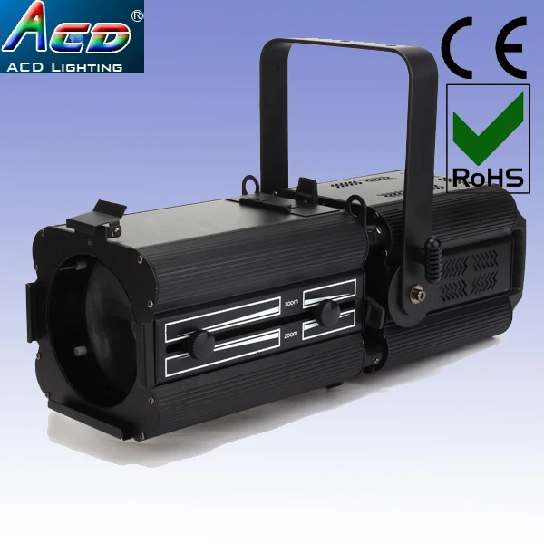 

wholesale 200W warm white 3200-3500k CRI>90 dmx 512 led studio zoom ellipsoidal lighting 15-50degree zoom led theater spotlight