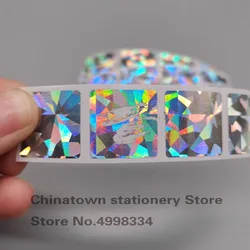 200 pcs 스크래치 스티커 20x20mm 사각형 모양 다이아몬드 레이저 색상 비밀 코드 커버 홈 게임 결혼식 메시지에 대 한 빈