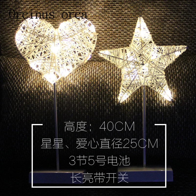 LED light ins lights girl heart room decoration lamp hand love star lamp battery Postage free