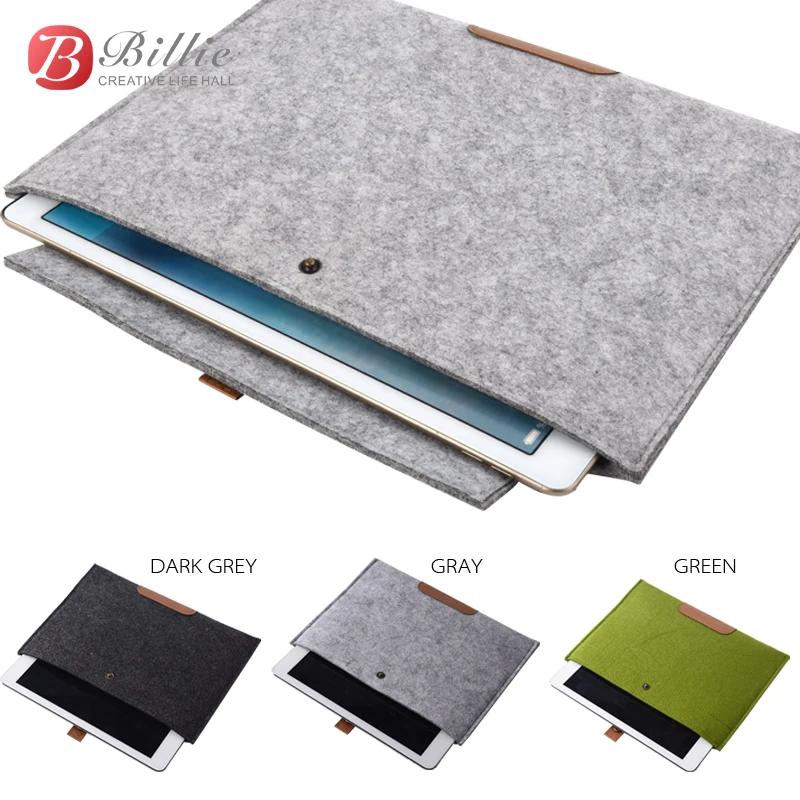 High Quality  Wool Felt For apple ipad pro 12.9 Case Sleeve  For iPad Pro 12.9''2017 Sleeve Pouch Bag Laptop Bag Tablet Cases