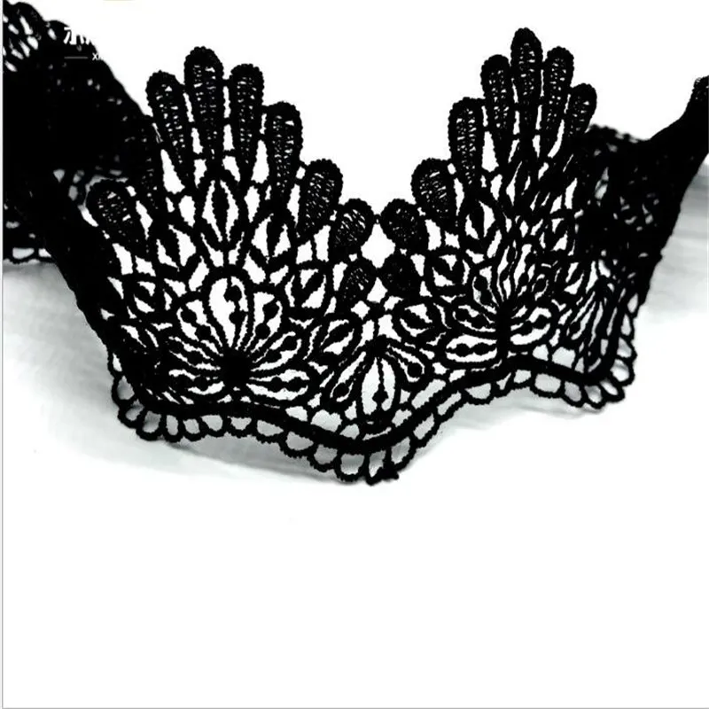 1 yard 6.5cm Width Black/White Embroidered Net Lace Fabric Trim Ribbons DIY Sewing Handmade Craft Materials