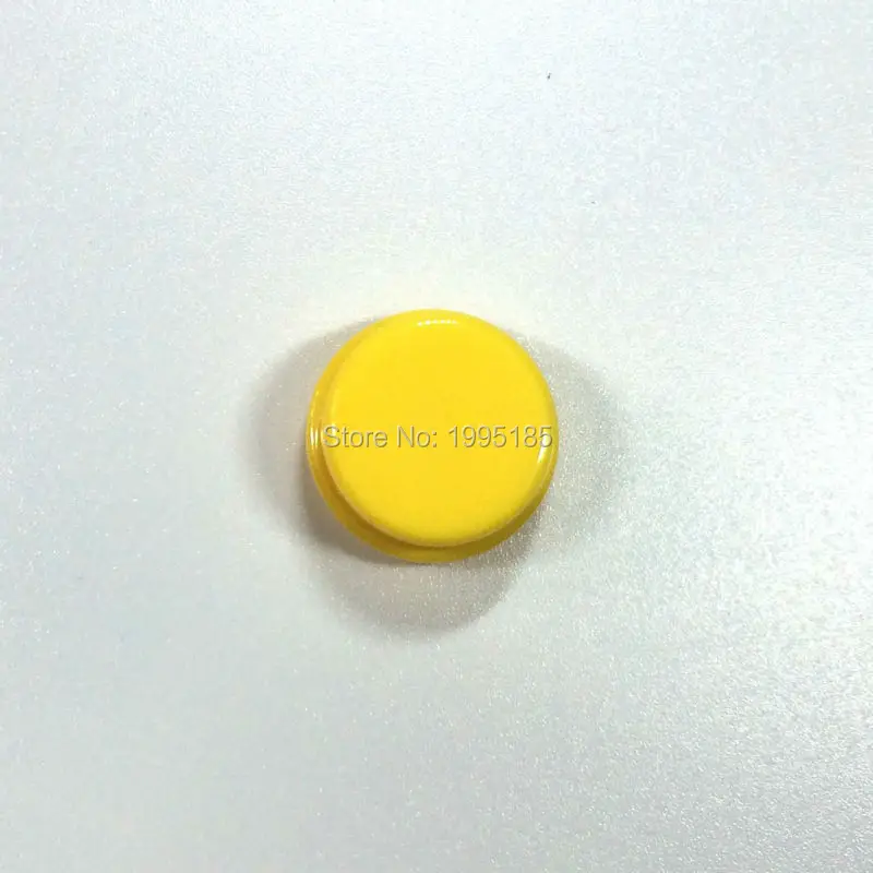 30pcs Yellow Round Tactile Button Caps For 12 *12 *7.3mm Tact Switches Plastic Swirch Key Cap Yellow Color