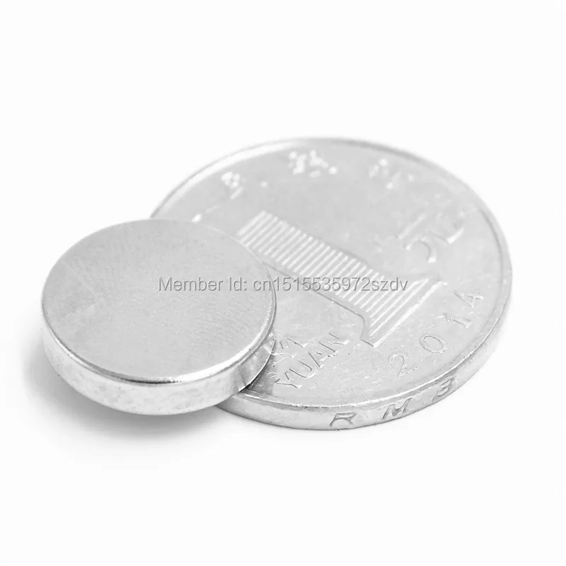 

100pcs Strong Round Dia 15mm x 3mm N35 Rare Earth Neodymium Magnet Art Craft Fridge 15x3mm