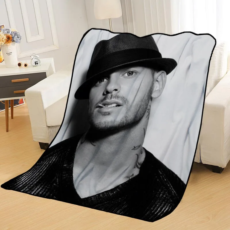 Personalized Blankets Custom M Pokora Blankets for Beds Soft DIY Your Picture Decoration Bedroom Throw Travel Blanket