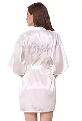 RB89 Rhinestone Letter Bride Robes Bridesmaids and Maid Of Honor Robes Sleepwear Nightwear Wedding Bathrobe Night dress Gow