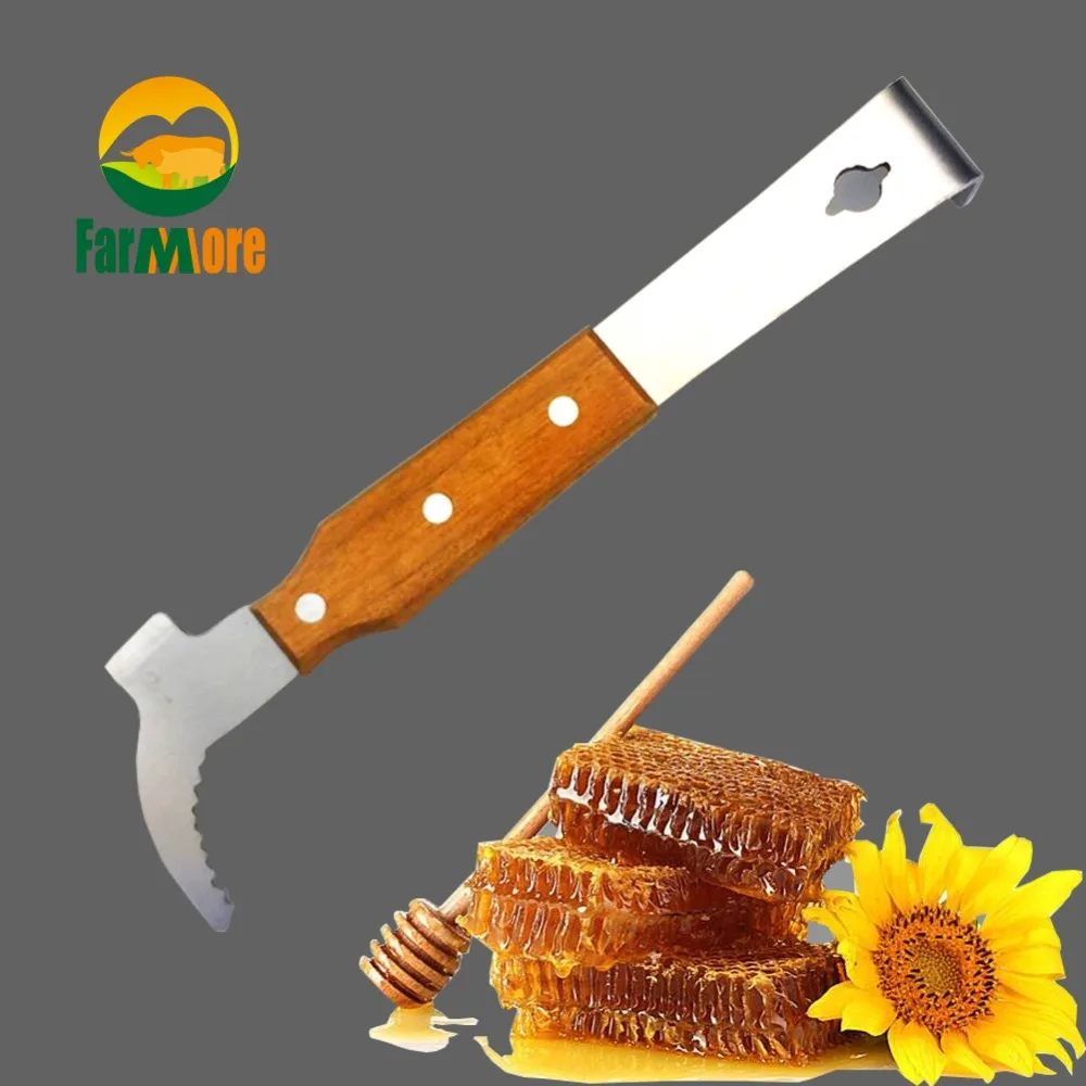 1Pcs Beekeeping Equipment J Shape Multifunctional Bee Scraper Stainless Bee Hive Tool Beekeeper Necessary Scraping Knife