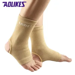 AOLIKES 1 Pair Elastic Fitness Ankle Support Brace Wrap Sport Safety Gym Football Foot Ankle Joint Sprain Protector tobillera