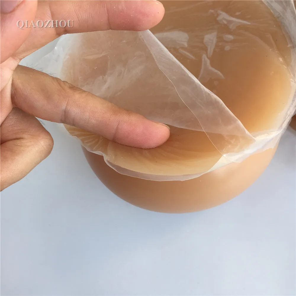 

1 pair 600 g B cup Self-adhesive crossdresser breast forms silicone false breasts for men cosplay