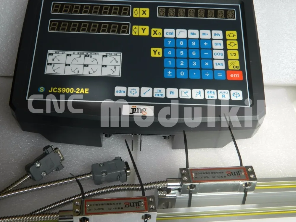 JCS900-2AE High Precision Linear Sensor Linear Scale 1 Watch DRO Digital Readout Milling Machine Grating Ruler CNC Modulkit