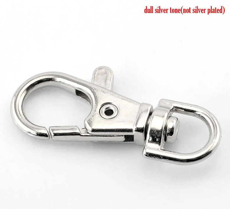 

DoreenBeads 30PCs Silver Color Lobster Swivel Clasps for Key Ring 38x16mm(1 4/8"x5/8") (B21490), yiwu