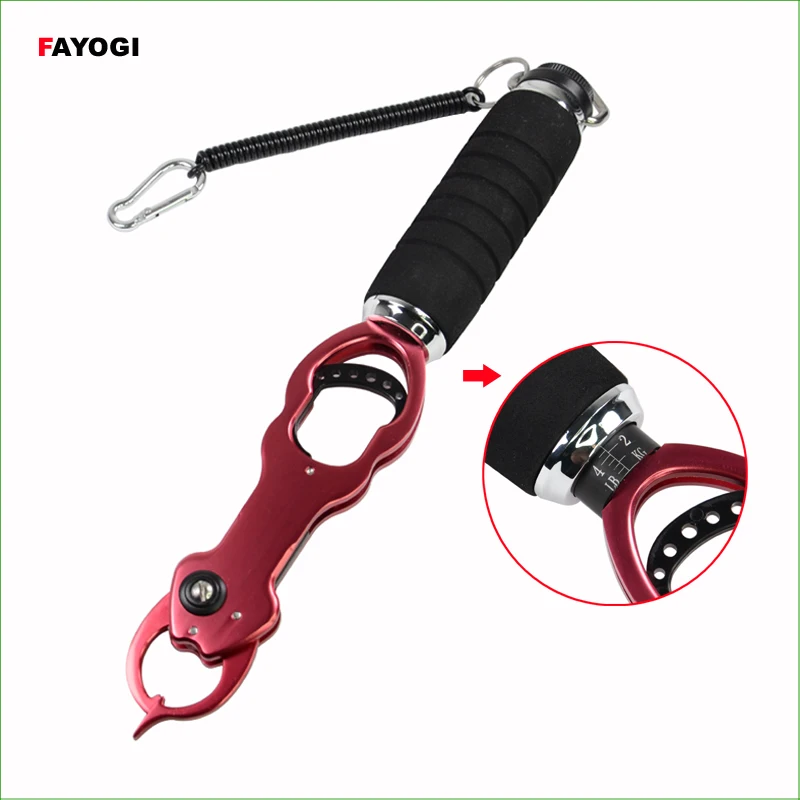 

High-quality Load weight 32Kg FGT-3 29cm Fishing gripper Trigger Lock Fish scale Grip curved nose plier with the scale