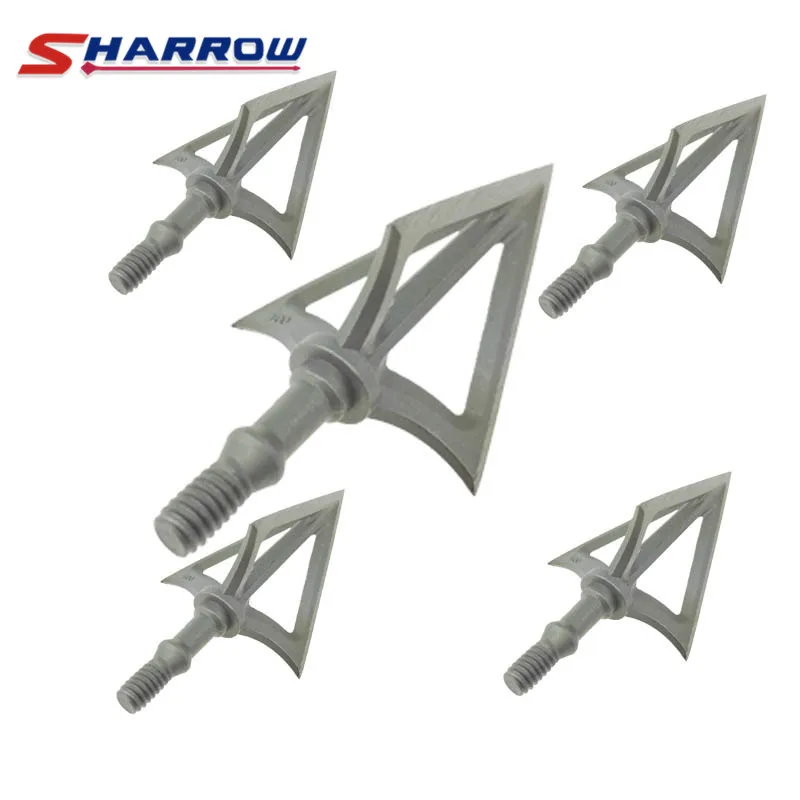 6/12Pcs Archery 3 Fix Blade Arrowhead 100 Grain Broadhead Stainless Steel Arrow Points For Outdoor Hunting Shooting Accessories