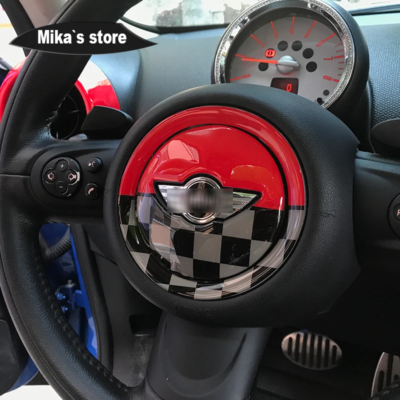 For MINI COOPER R55 R56 R57 R58 R59 R60 R61 Clubman Countryman Steering Wheel Center 3D Dedicated Car Sticker Decal Accessories