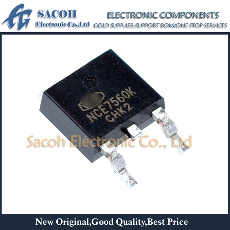 New Original 10Pcs/Lot NCE7560K NCE7560 OR NCE7559K TO-252 60A 75V N-Channel Enhancement Mode Power MOSFET