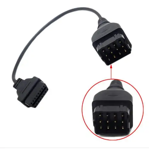 Gaz 12pin For 16 PIN Female To Male 12 Pin OBD2 DLC Converter Cars Cable Gaz12pin For For Vd DS150E Cdp Pro Free Ship