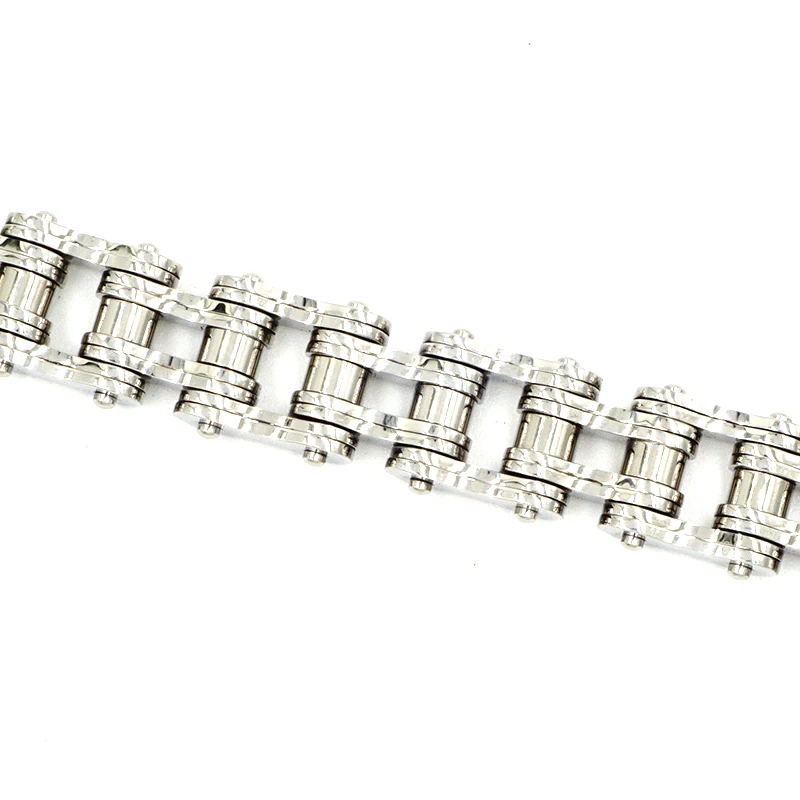 Punk Steel Color Bicycle Biker Bracelets & Bangles Motorcycle Chain Men's Bracelet Men Stainless Steel Biker Men Jewelry Gift