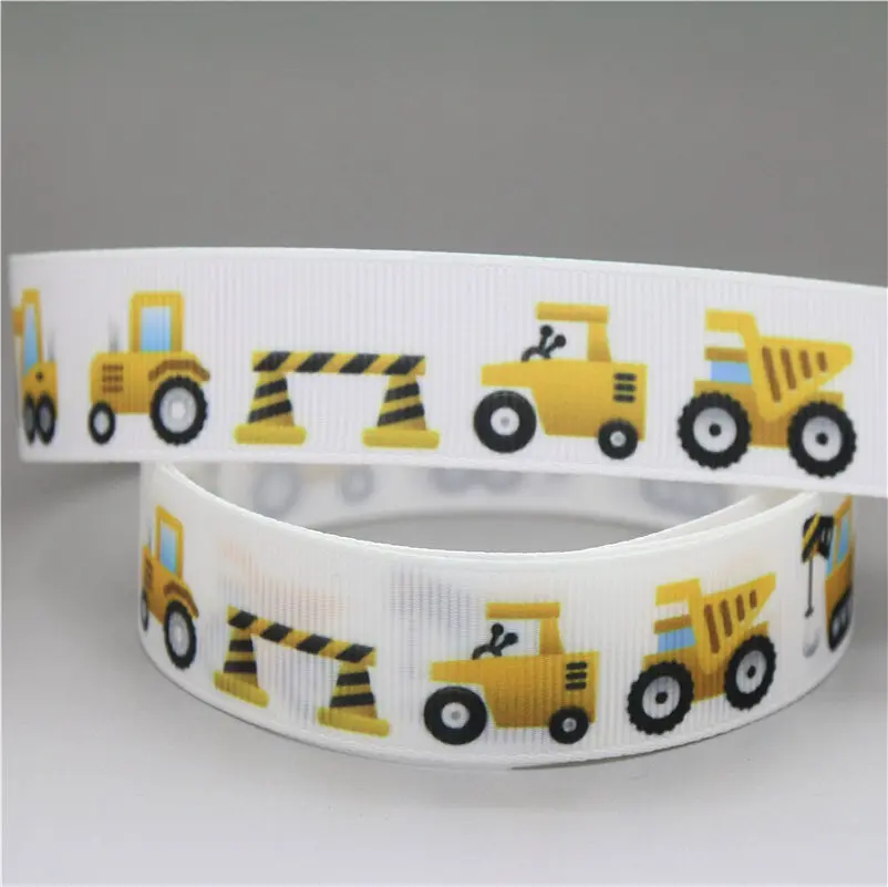 DHK 7/8'' 5yards fight space truck printed grosgrain Ribbon Accessory hairbow headwear decoration Wholesale OEM C1622