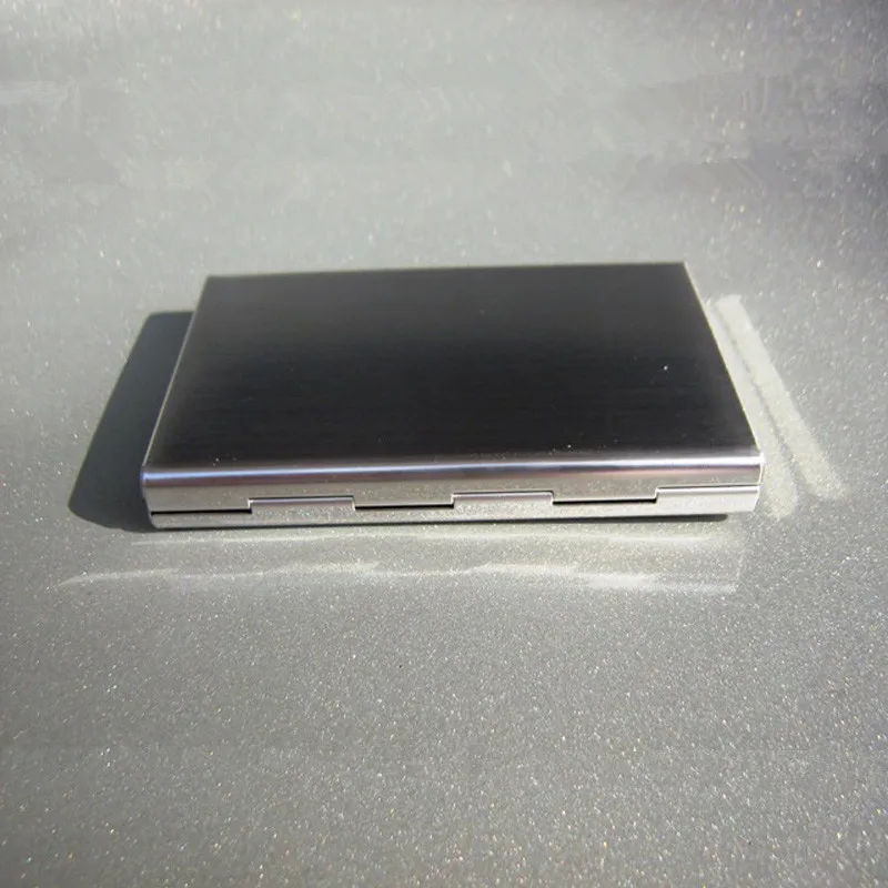 Rfid Credit Card Holder Stainless Steel Business Card Case Metal Card Box ID Cardholder Card Protector with 6 PVC Slots