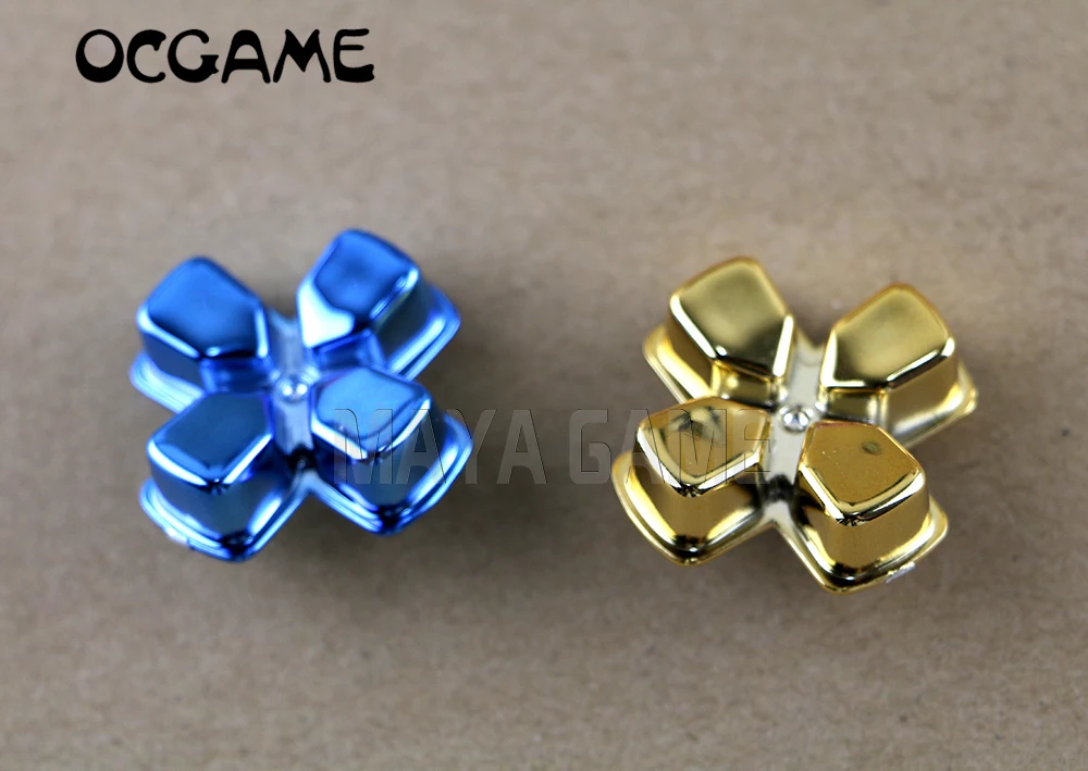 Manette sans fil pour PS4 Playstations 4, boutons croisés chromés, 2 pièces