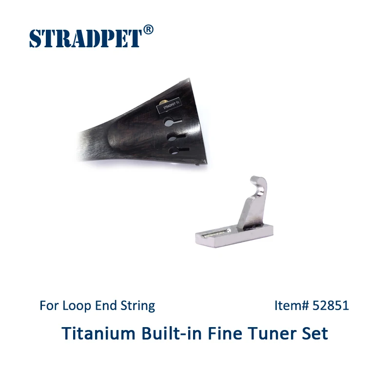 STRADPET violin built-in titanium fine tuner set for LOOP-end string, Violin accessories