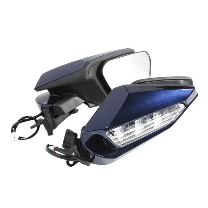 Motorcycle Rear view Side Mirrors LED Turn Signal Light Lens For Honda Goldwing GL1800 2018-2023