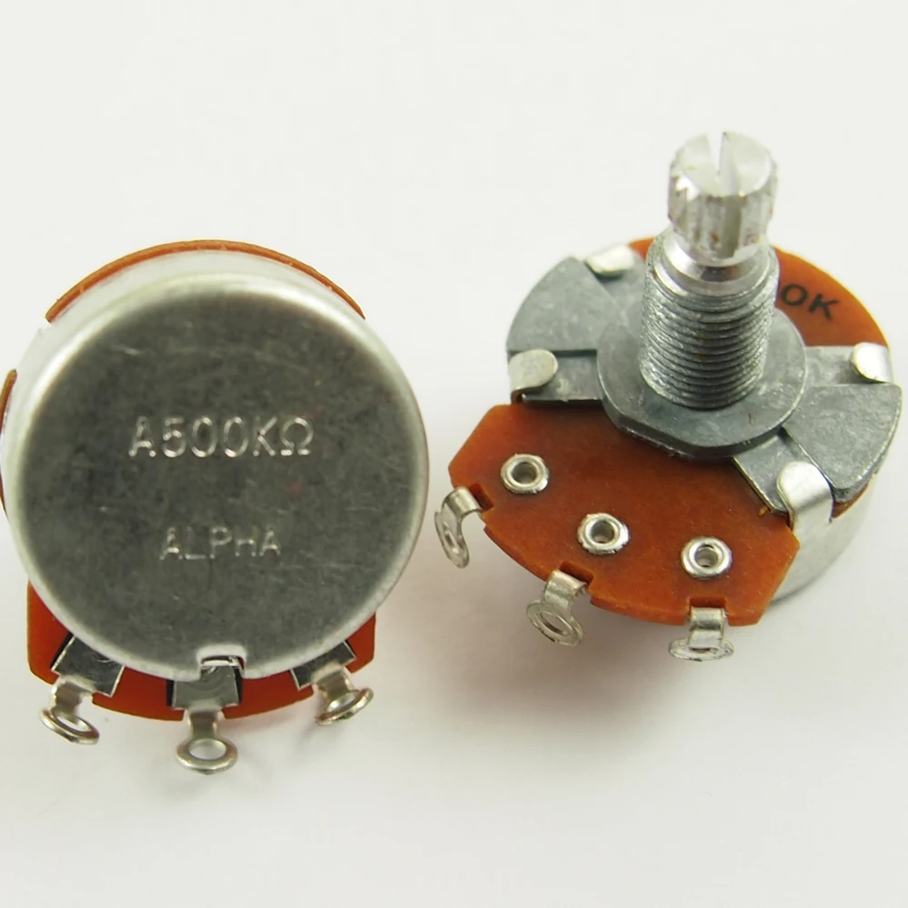 1 PC Alpha A500K B500K Big Potentiometer For Electric Guitar Bass volume controls tone controls 500K POT