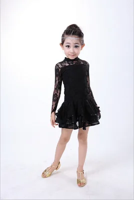 Vestido de dança infantil feminino, vestido sem mangas latino para salão de baile, salsa, ritmos latinos