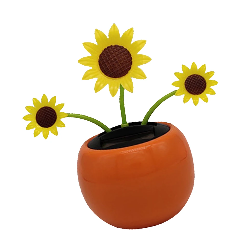 1 stück Solar Powered Tanzen Schwingen Blume-Sonnenblumen Büro Schreibtisch & Auto Decor Kinder Wissenschaft Und Lustige Spielzeug Geschenke für Freunde