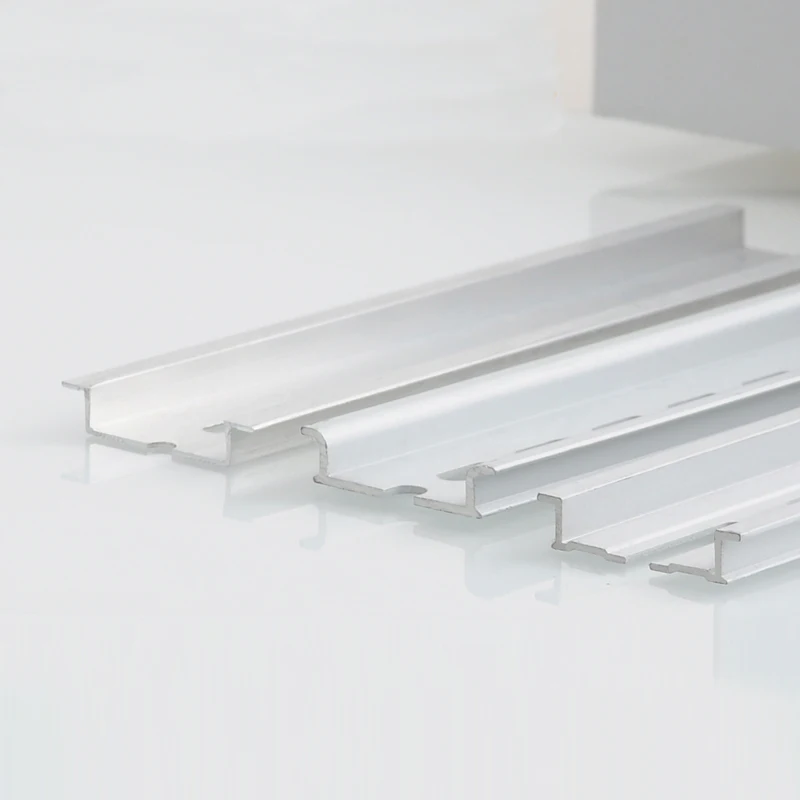 2 Stück C45 Aluminium-Führungsschiene, DIN-Montageclip, Installationsführungsschiene, feste 35-mm-Verdrahtungsreihe, MCB-Befestigungssitz, L: 500 mm – Detail 2