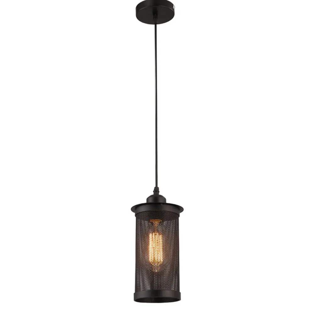 

Aisle Entrance Pendant Lamps Antique Balcony Black Metal Cage Pendant Lights Restaurant Dining Room Pendant Lighting Fixtures