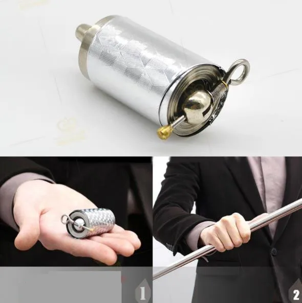 

Hot Sale Appearing Cane Metal Silver Stage Magic Tricks Close Up Magic Pop out Wands Magia Toys,Joke,Classic Magie Funny