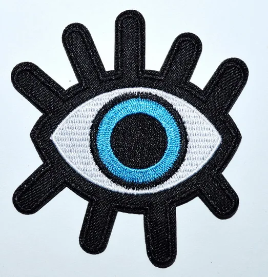 

New ! Eye eyeball tattoo biker horror goth punk emo retro applique iron on patch