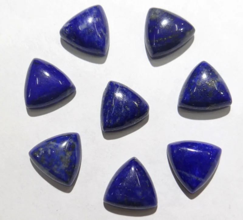 

100PCS Natural Stones Lapis Amethysts Cabochon Beads 10*10mm Triangle Shape No Hole for DIY Jewelry Making Wholesale