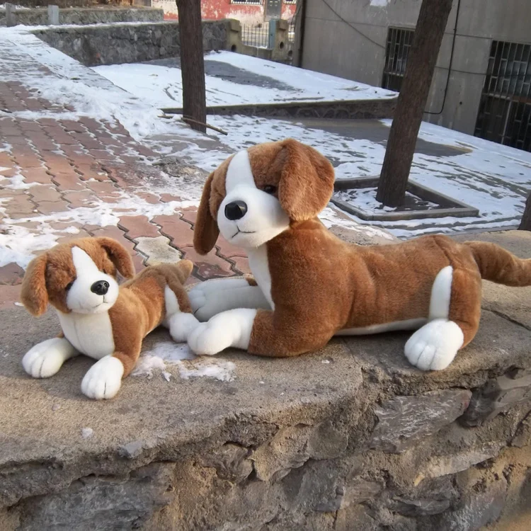 

high quality goods, prone dog plush toy,Christmas gift h39