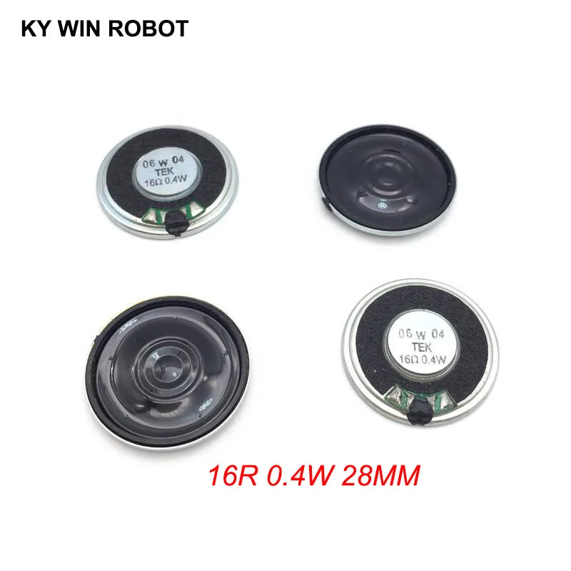 5pcs/lot New Ultra-thin Mini speaker 16 ohms 0.4 watt 0.4W 16R speaker Diameter 28MM 2.8CM thickness 5MM