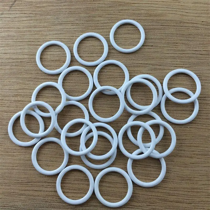 Wholesale sale 500pcs white metal Bra strap Adjustment buckle slide and Rings Figure Sewing plastic inner 11mm Accessories