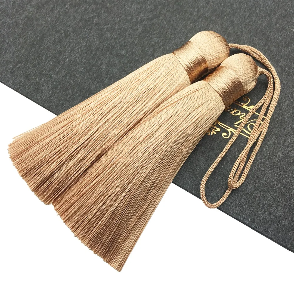 CHENGRUI L76, 8 centimetri, nappa, di seta frangia, mestiere nappe, frangia per la tenda, nappe per gioielli fai da te, tenda frangia, 2 pz/borsa