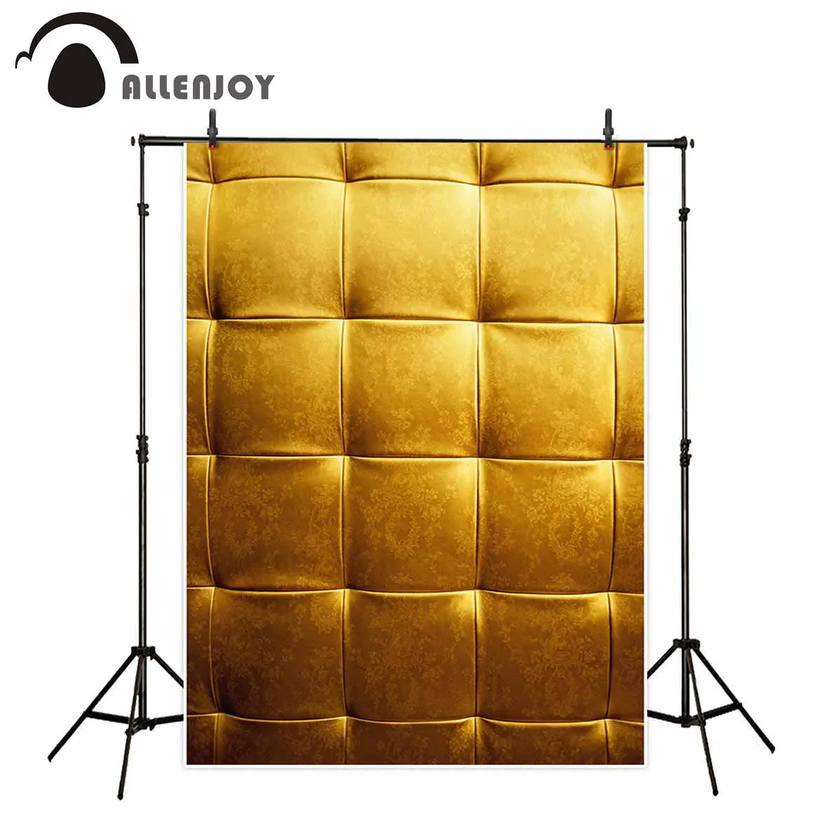 Allenjoy photographic background Gold luxury decoration vintage headboard damask backdrop photocall professional customize