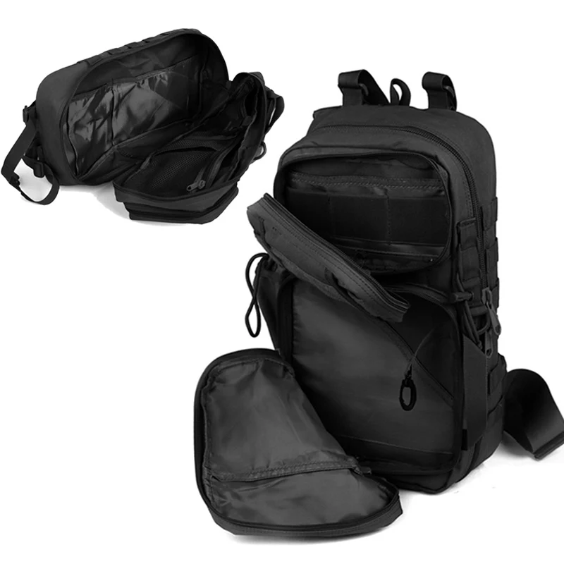 Borsa da campeggio zaino sul petto per uomo zaino tattico Molle viaggi sport all\'aria aperta escursionismo pesca borse da arrampicata a spalla