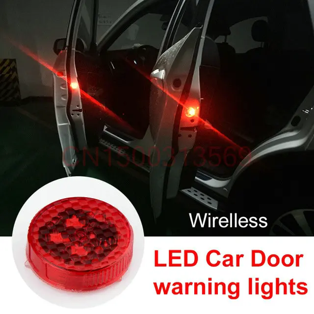 4X wireless Red LED Car door warning light indicator avoid crash strobo flash signal light For DACIA DOKKER DUSTER LODGY LOGAN