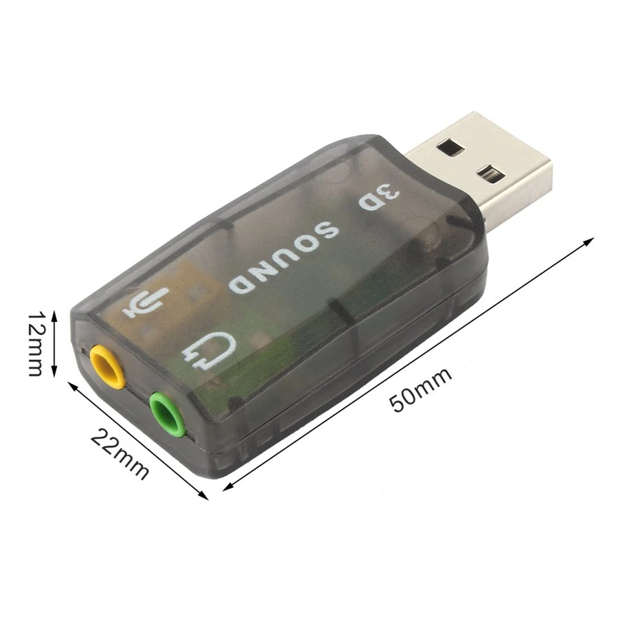 External Sound Card 3.5mm USB Adapter Audio Interface 3D USB Headset Interface Microphone Headphone For Computer USB Audio Card