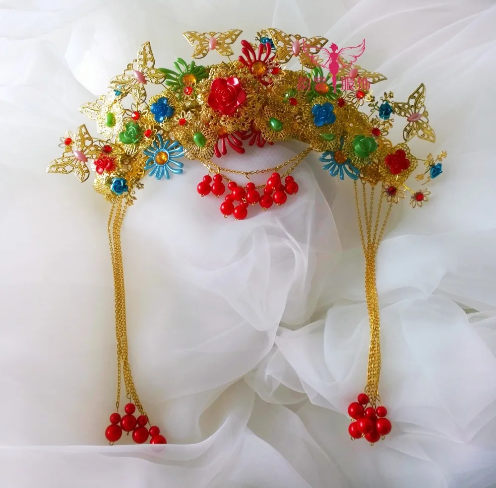 

Gorgeous Bride Wedding Hanfu Hair Tiaras