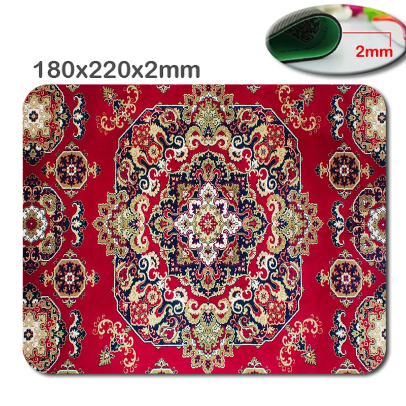 

Red flower Persian carpet professional high-speed custom games antiskid durable computer mouse pad, mouse pad home and office