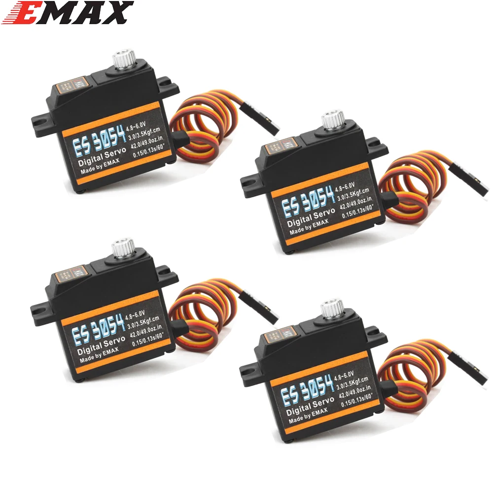 Emax-ES3054 RC 비행기용 메탈 기어 디지털 서보, 17g, 3.5kg, 0.13sec, 23T, ES3154 업그레이드