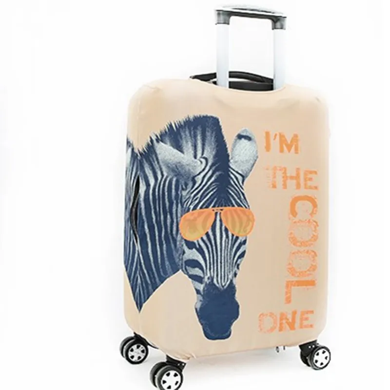 Travel on Road Luggage Cover Cartoon Animals Elasticity Protective Suitcase cover Travel Trolley case Dust cover for 18 30 inch