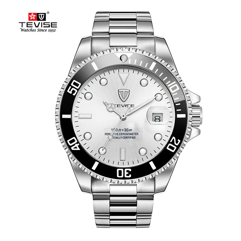 2019 Relogio Tevise Top Brand Business Man Mechanical Full Alloy Automatic Waterproof Self Winding Wrist Watch Clock Hombre