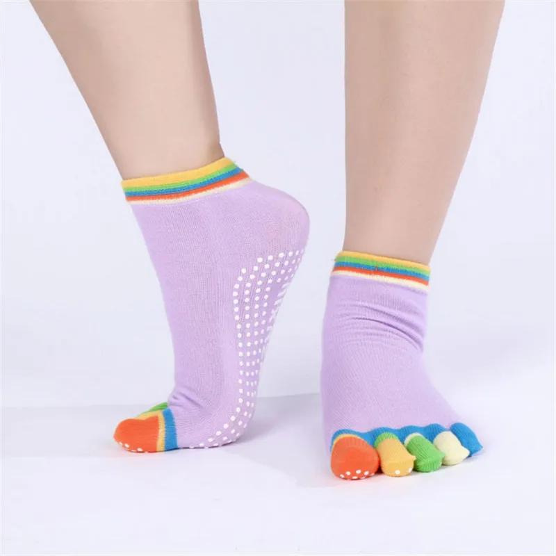 5Pairs Women's Five Toe Socks Set Cute Things Non-slip Colored Toes 5 Finger Female Ladies Korean Style Funny Cotton Tube Socks