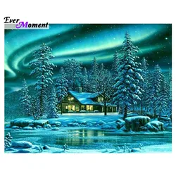 winter scenery diamond painting cross stitch full diamond embroidery europe wedding decoration square christmas gift ASF460