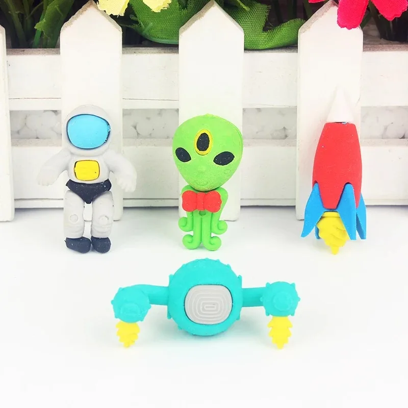 Raum Radiergummi Neuheit Mini Rakete Astronaut Gummi Radiergummi für Kinder als Schule Preis – Detail 7
